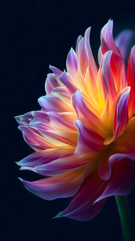 絢麗花朵特寫色彩明亮-圖片