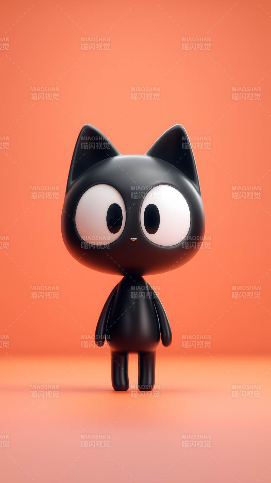 黑貓卡通形象設計-圖片
