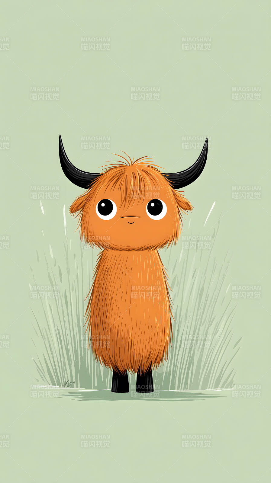 可愛卡通牛-圖片