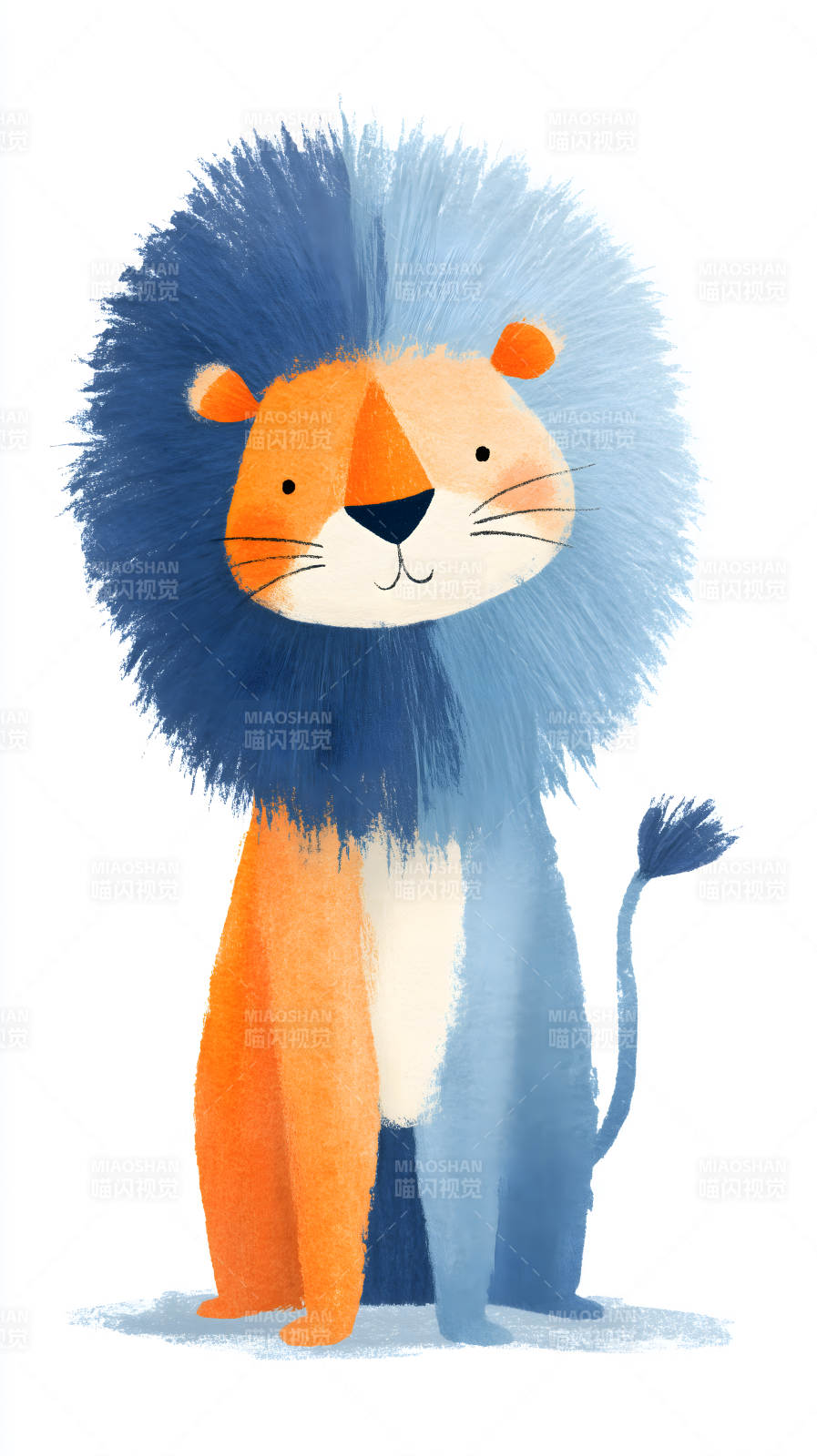 卡通獅子可愛形象-圖片