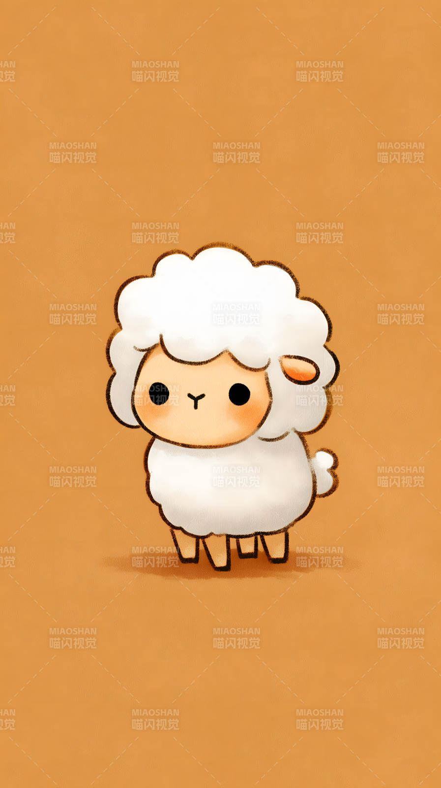 可愛卡通小羊-圖片