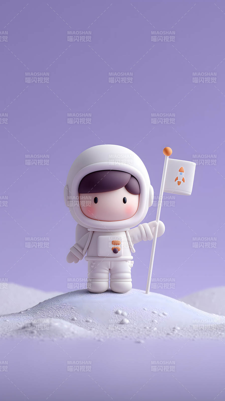 卡通宇航員插畫可愛-圖片