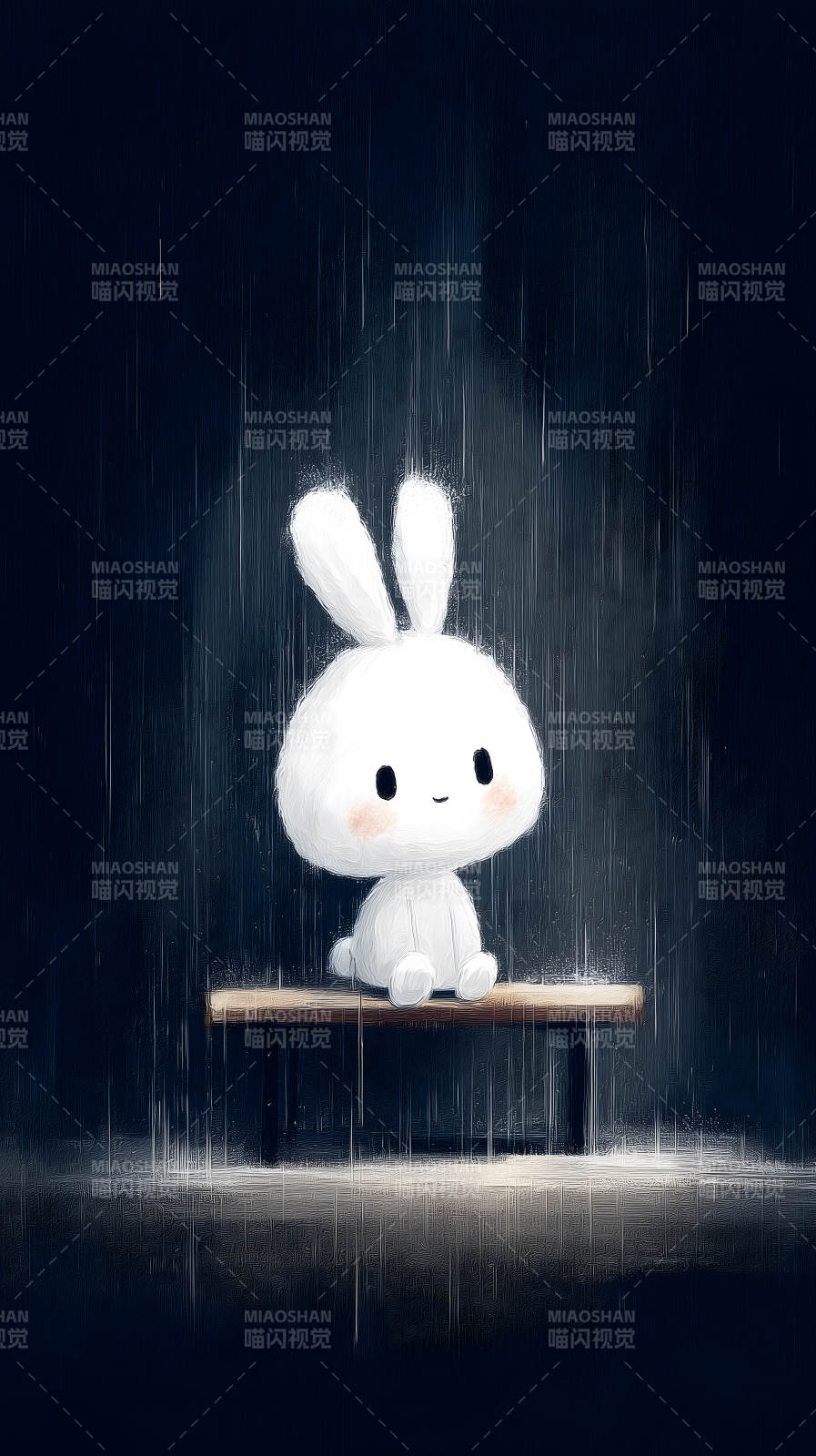 雨中兔子的孤獨(dú)-圖片