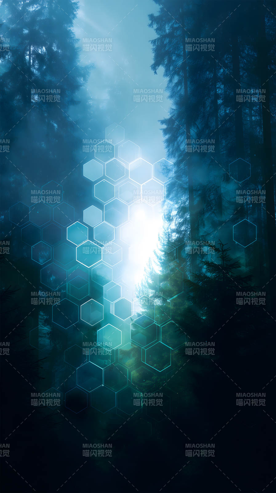 森林光芒科技感-圖片