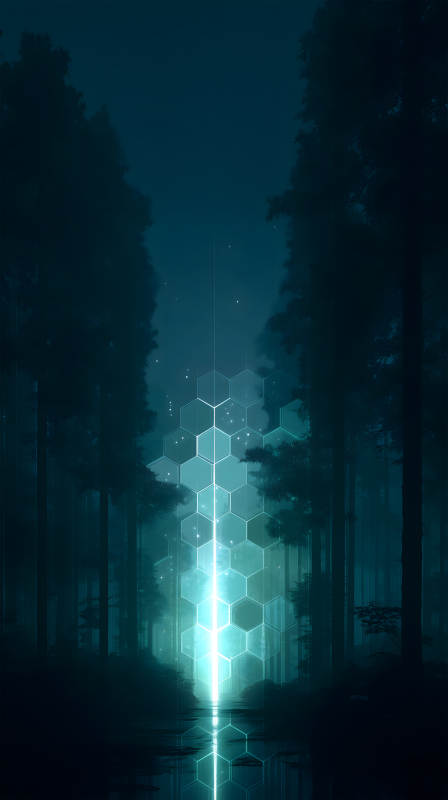 森林光束奇幻景象-圖片