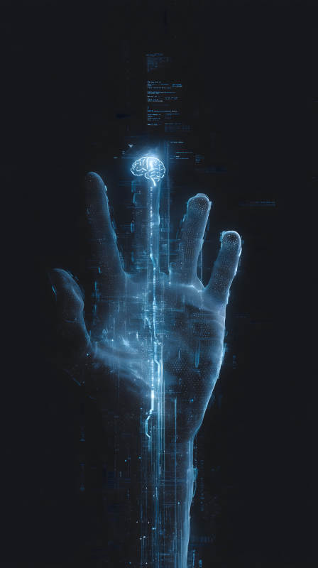 數(shù)字科技大腦連接-圖片