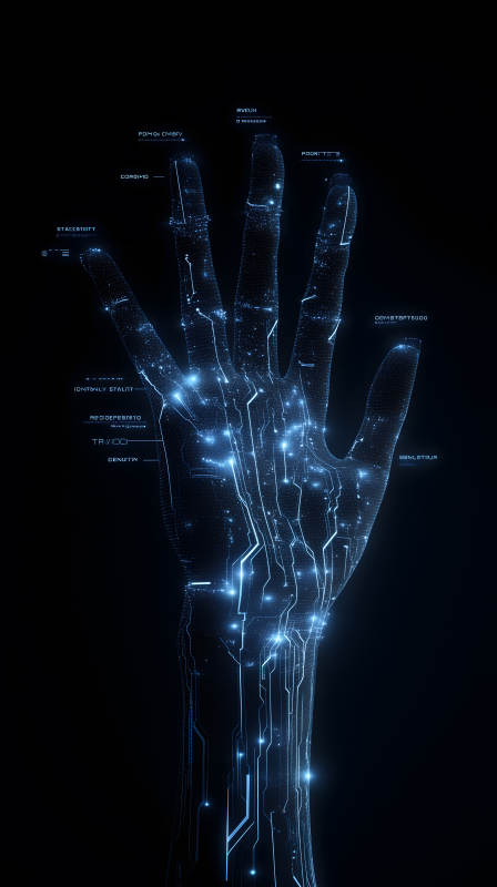 數(shù)字手部連接圖-圖片