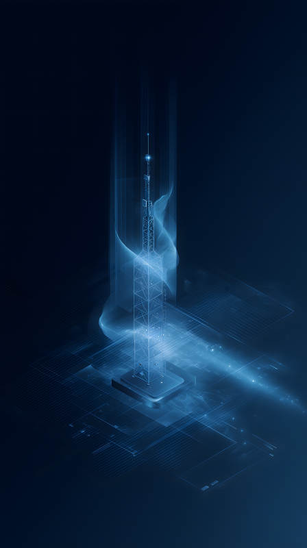 信號(hào)塔抽象科技感-圖片