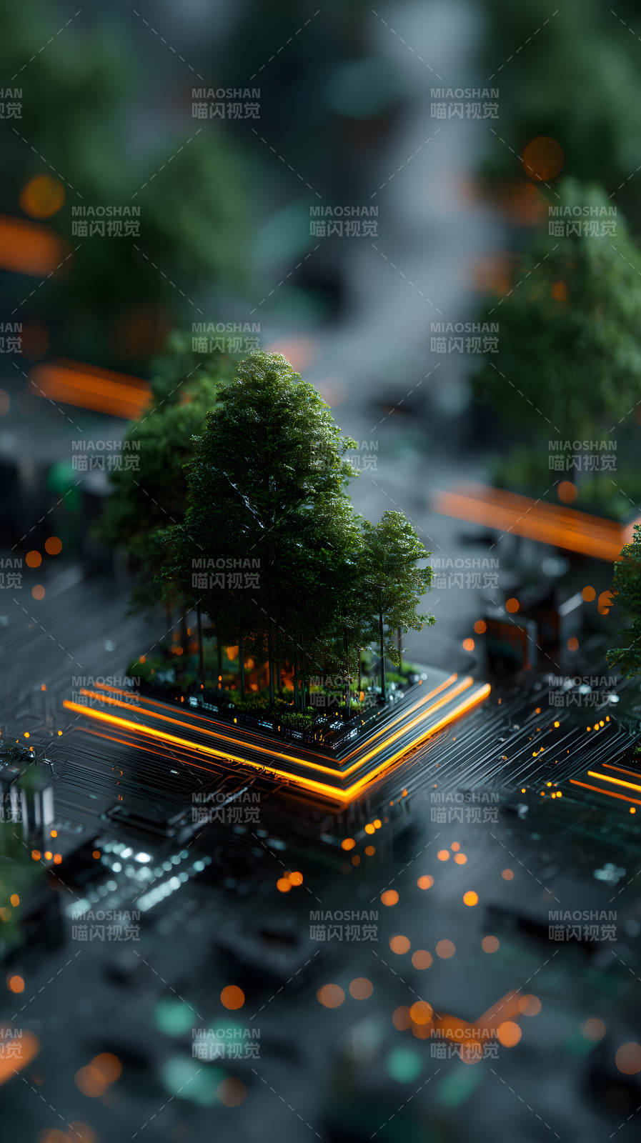 數字森林科技未來-圖片
