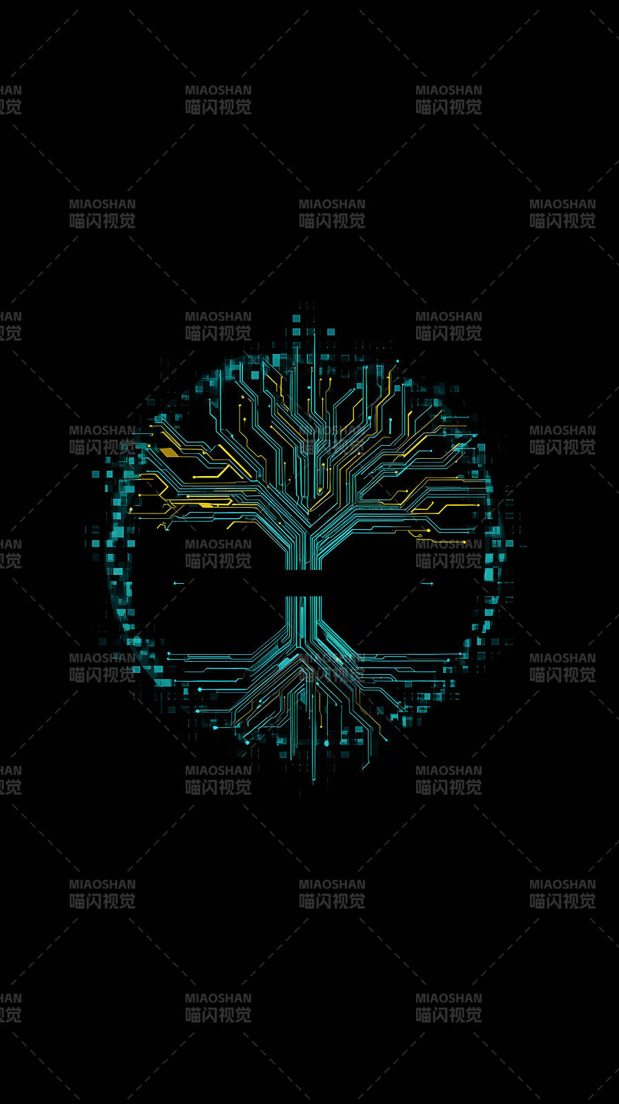 電路樹科技感-圖片