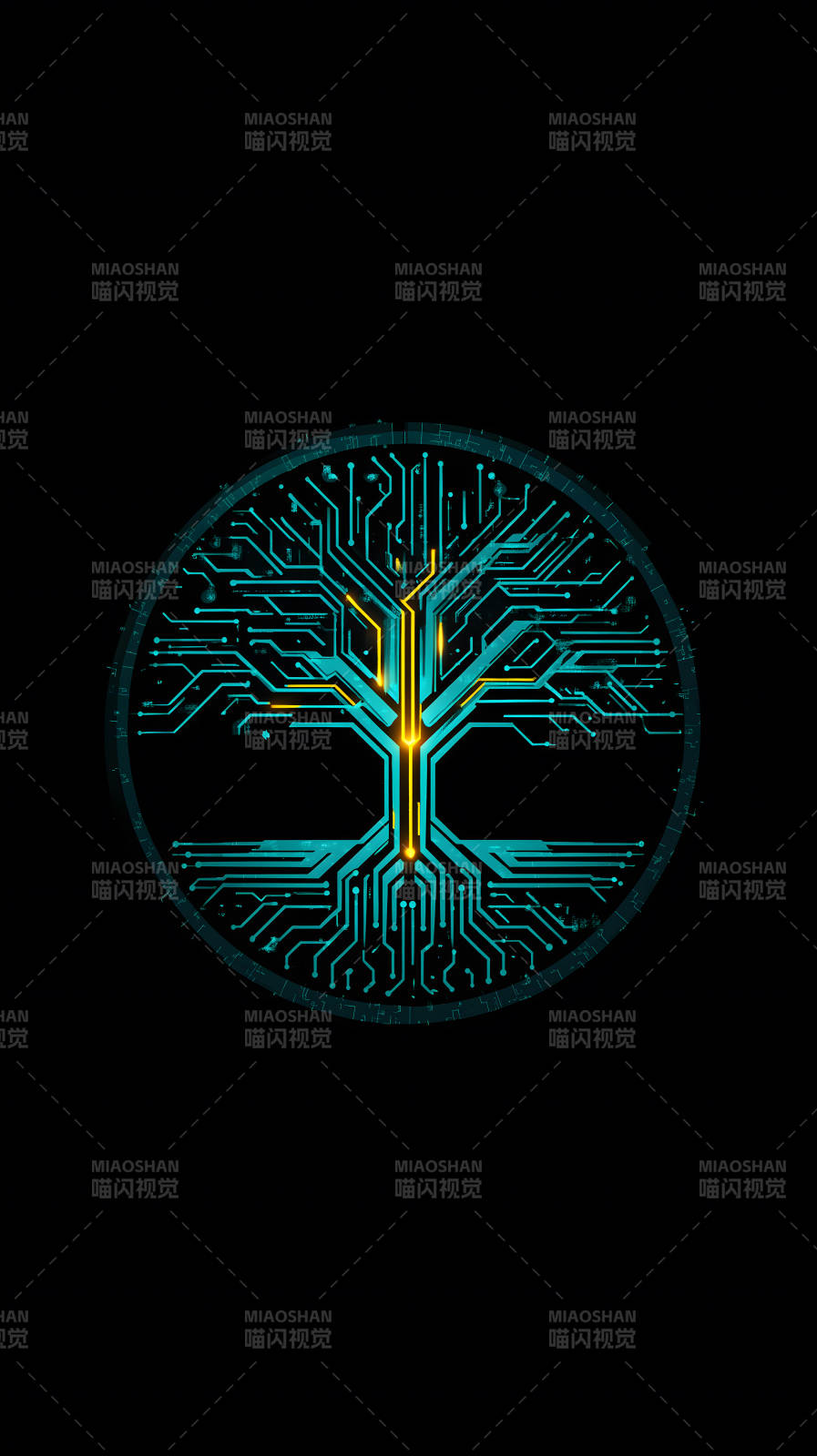 電路樹科技感-圖片