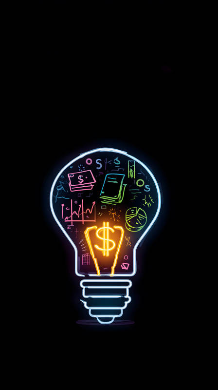 財富創意理念燈泡-圖片