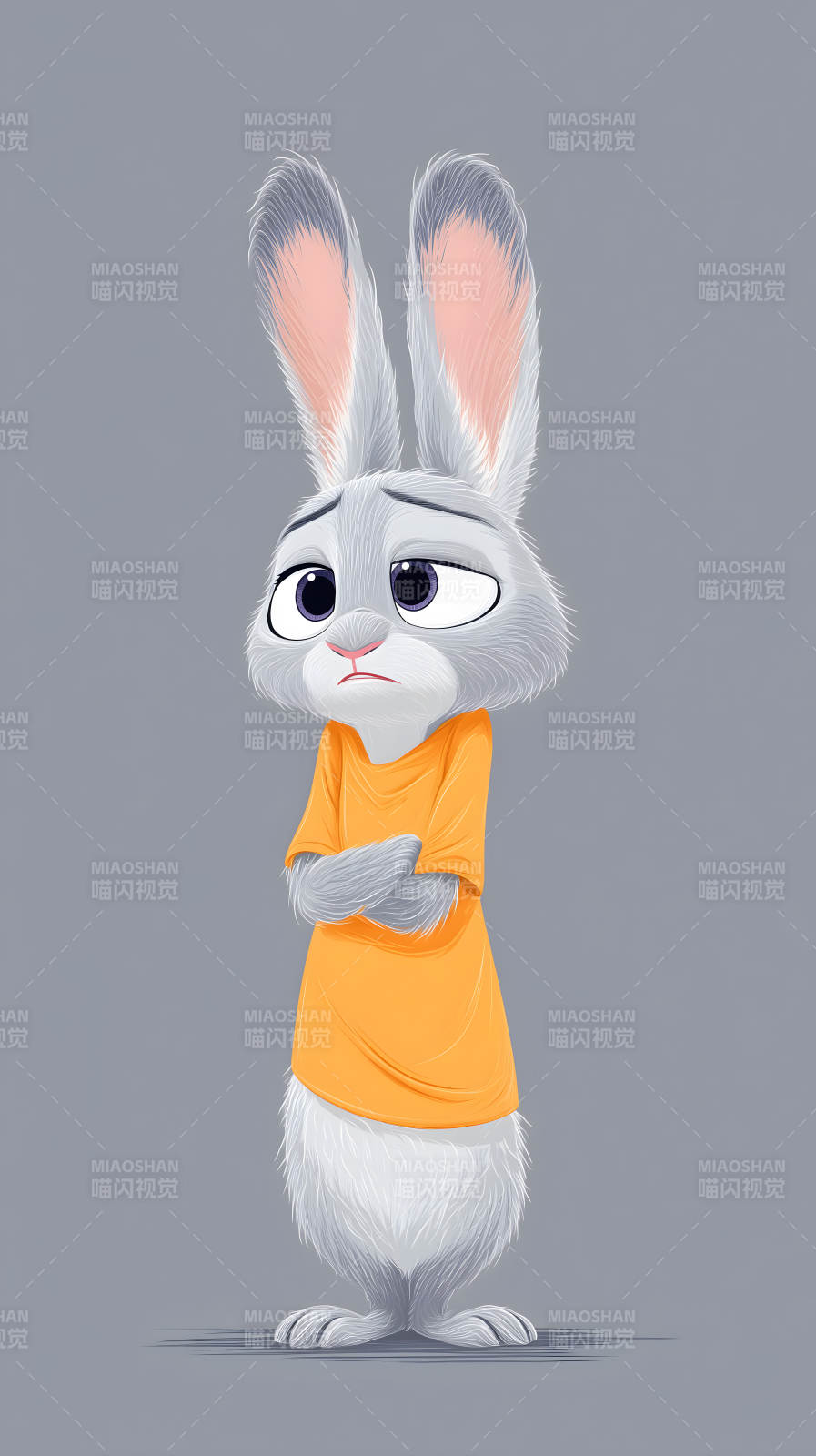 兔子表情沮丧-图片