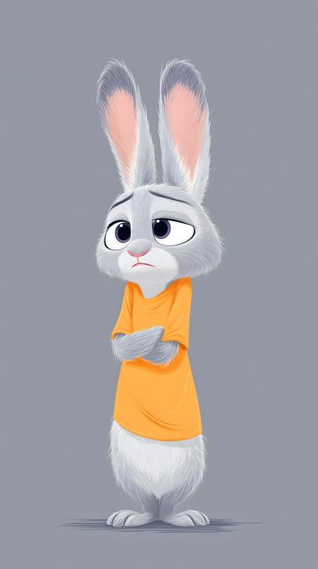 兔子表情沮喪-圖片