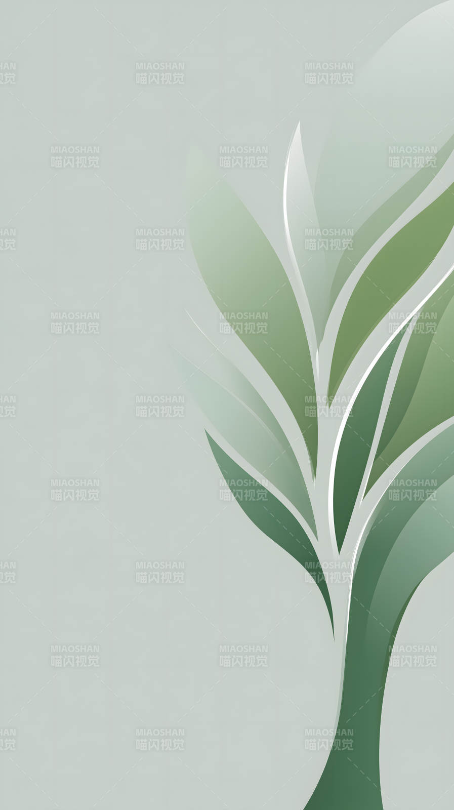 绿植抽象画图片