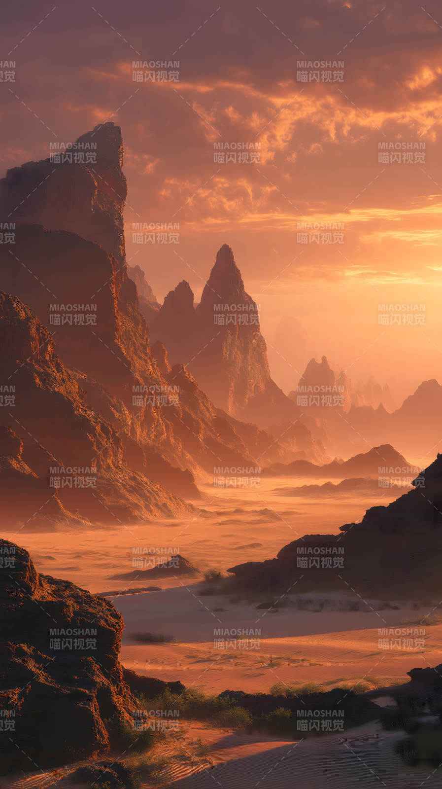 落日熔巖地貌-圖片