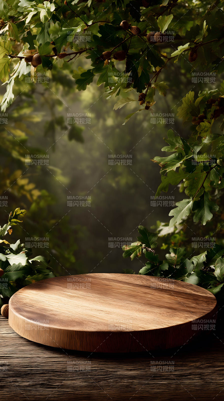 森林木臺(tái)展示氛圍-圖片
