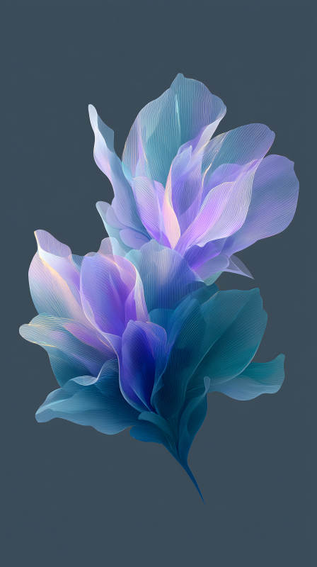 藍色花朵唯美藝術-圖片