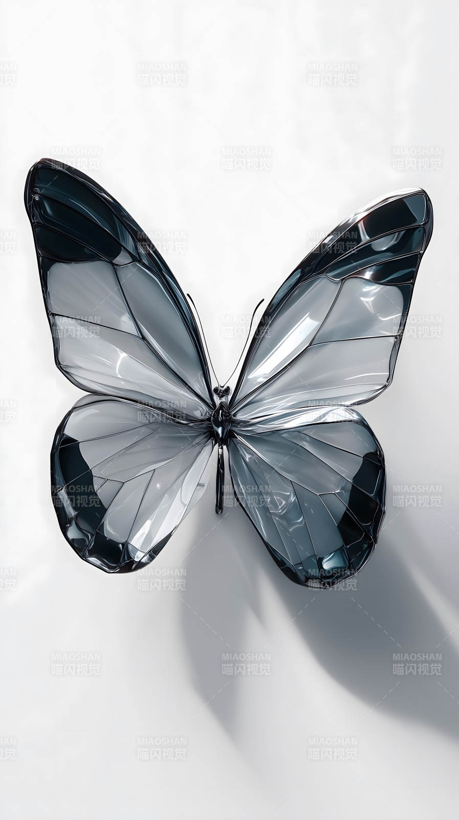 玻璃蝴蝶晶莹剔透-图片