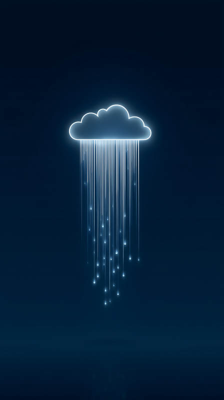 发光云朵下雨-图片