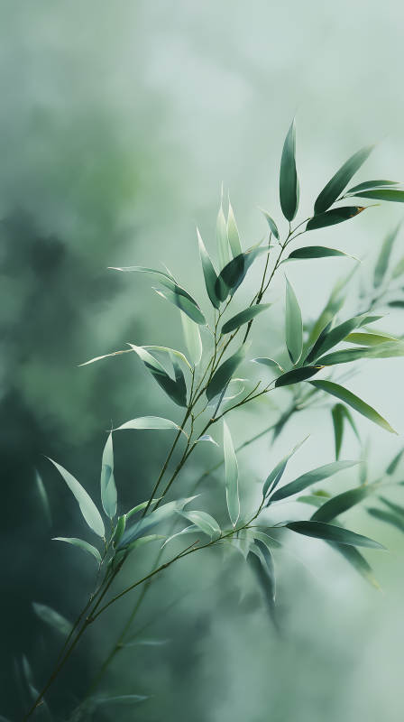 竹叶清幽绿意盎然-图片