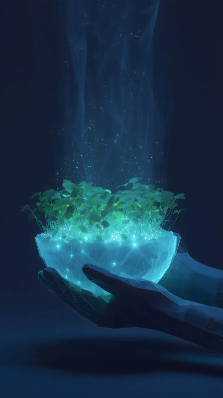 植物守護希望之光-圖片