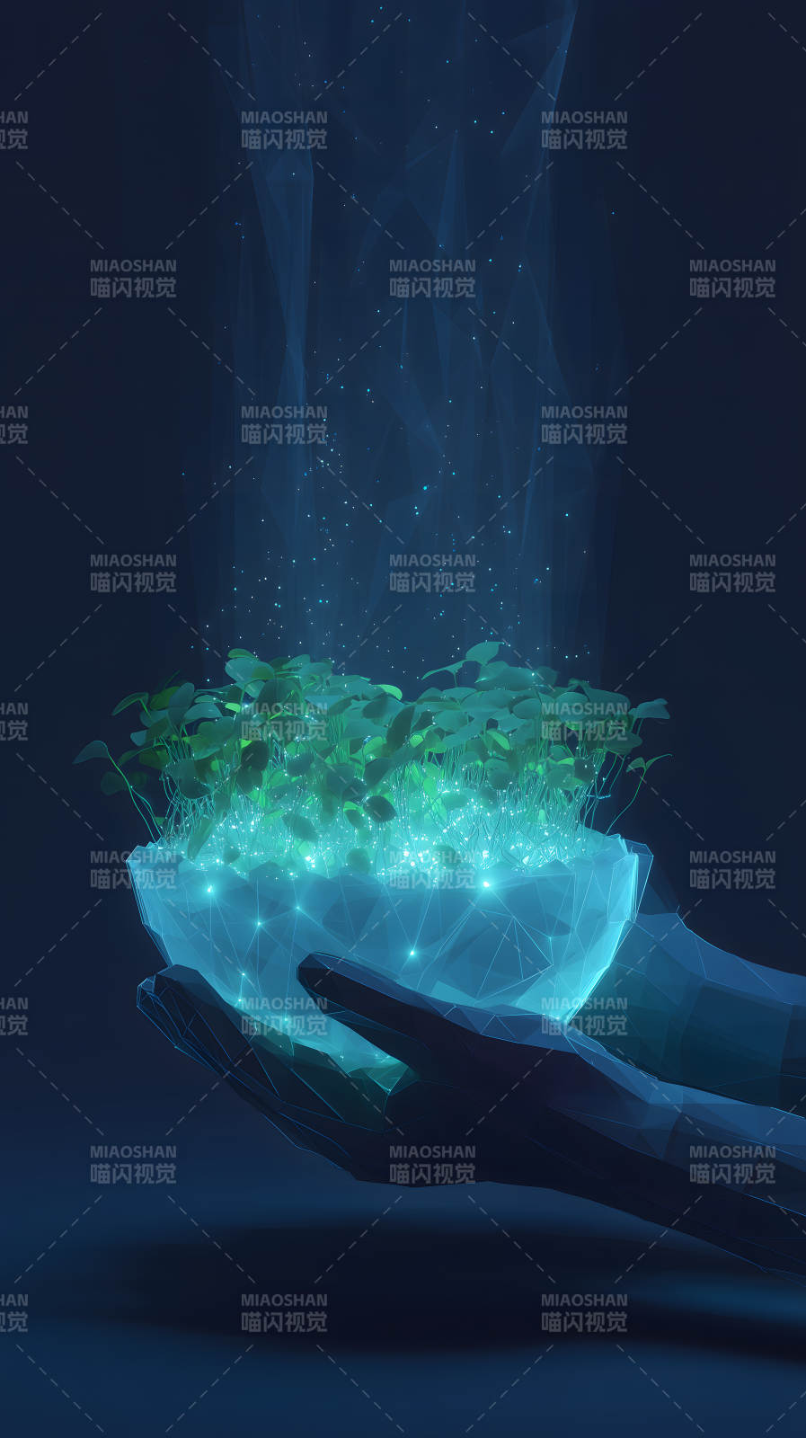 植物守護希望之光-圖片