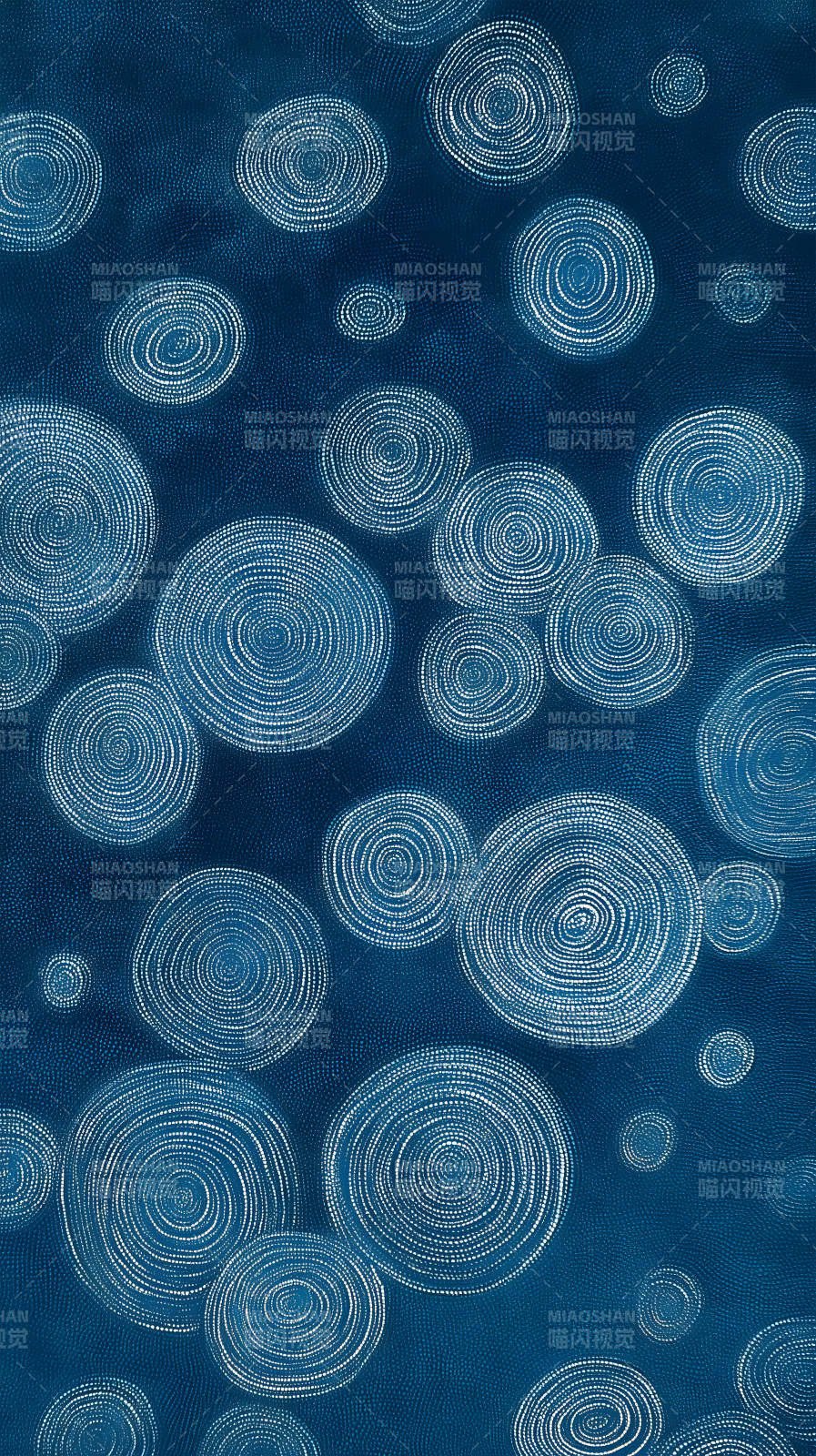深藍圓形繪畫作品-圖片