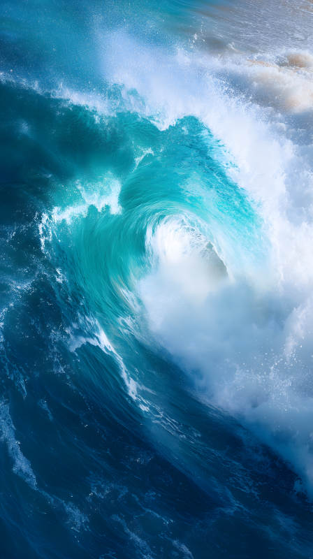 巨浪翻涌大海驚濤拍岸-圖片