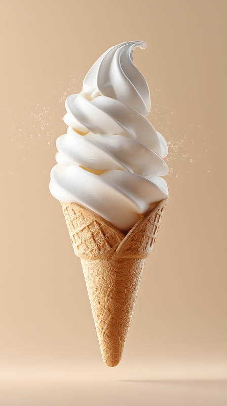 冰淇淋甜筒特寫-圖片