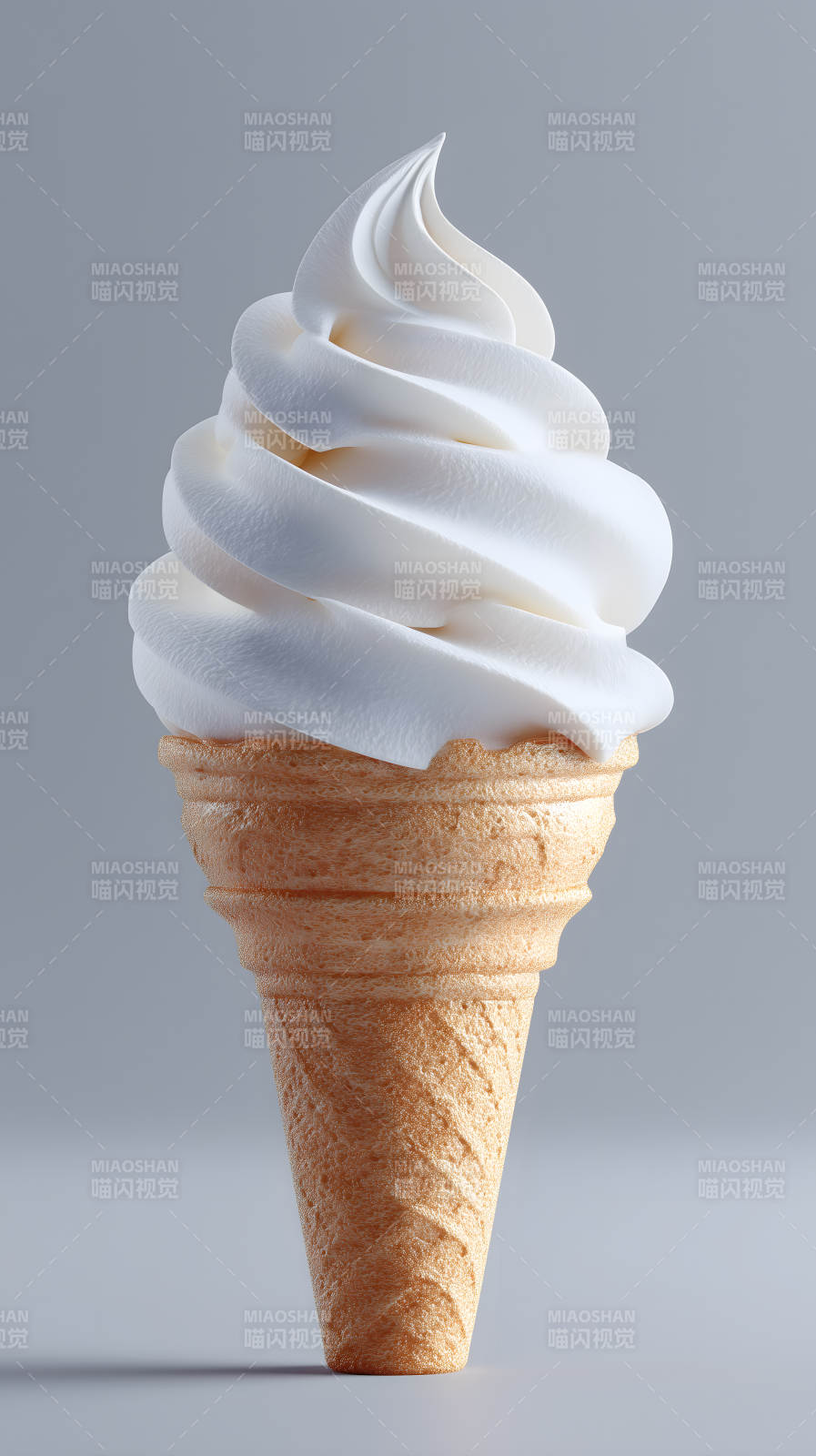 奶油冰淇淋蛋筒-图片