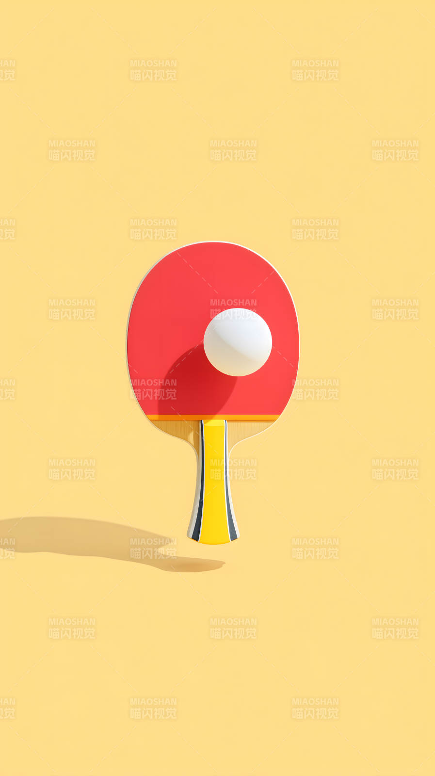 乒乓球拍与球静态图图片