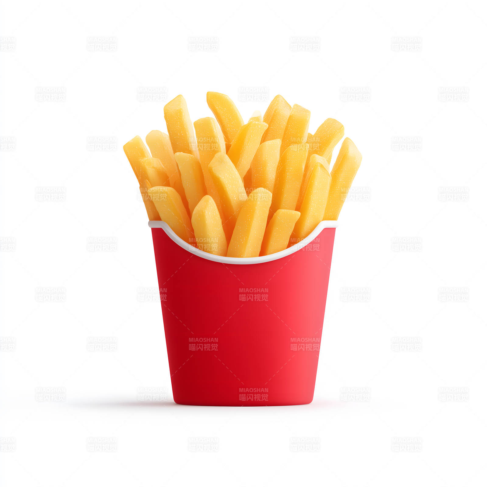 薯条包装特写图片