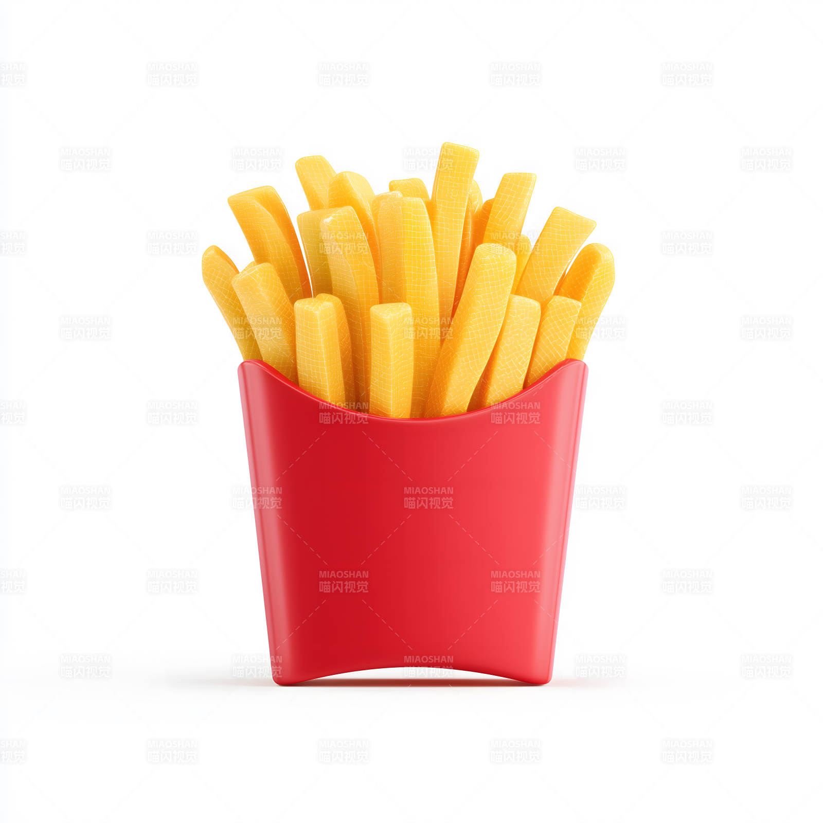 薯條盒紅黃色塊-圖片