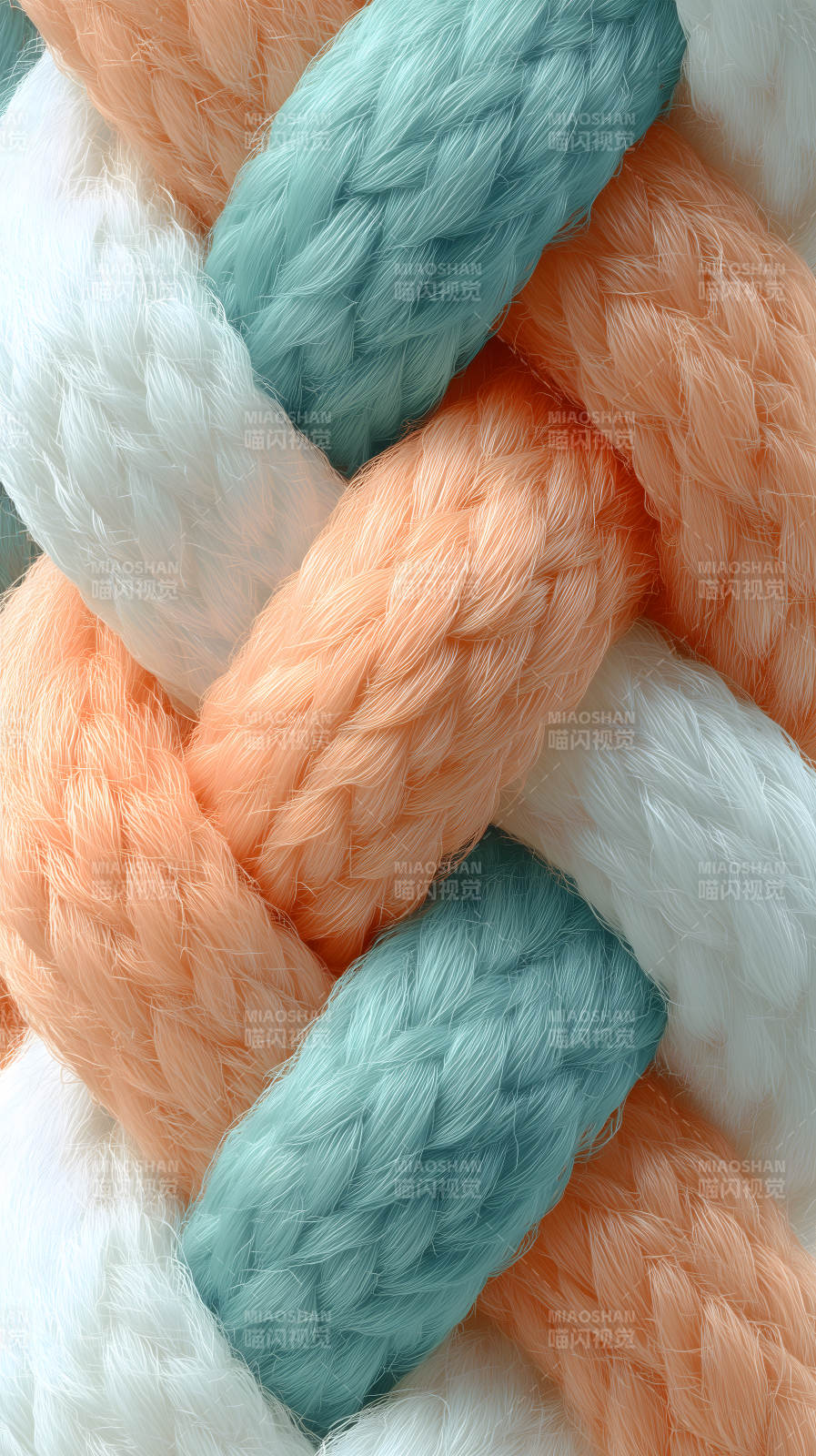 编织绳索纹理细节特写-图片