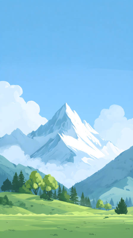 山巒風景優美如畫-圖片