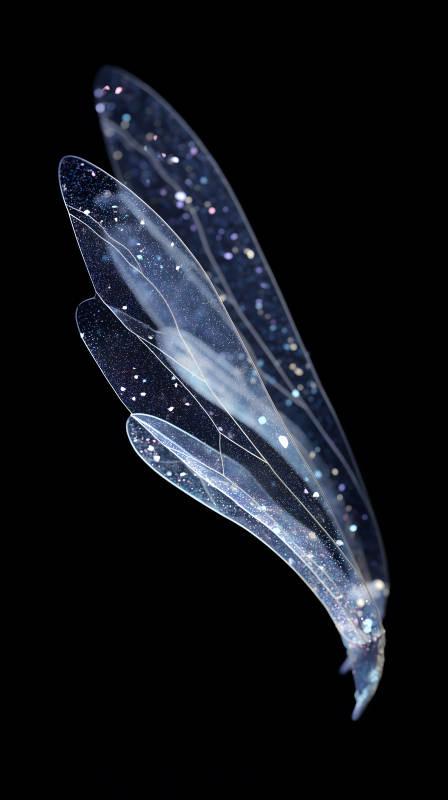 閃耀翅膀黑暗背景-圖片