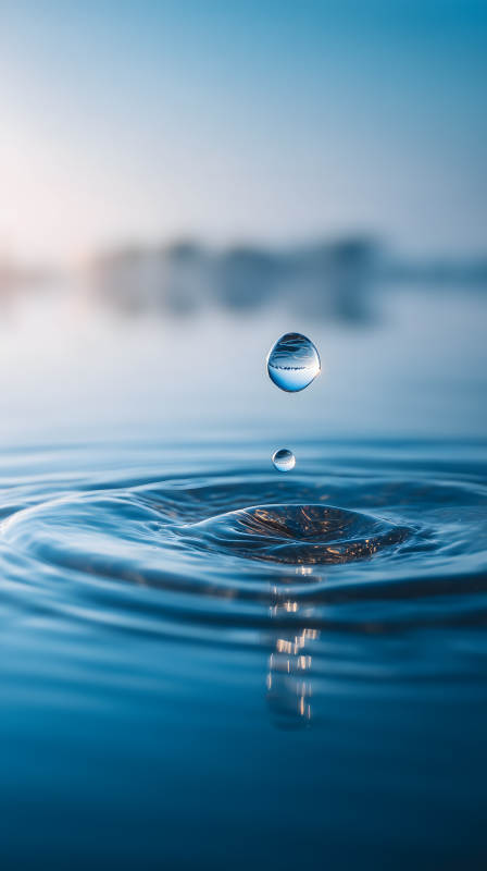 水滴落下瞬間-圖片