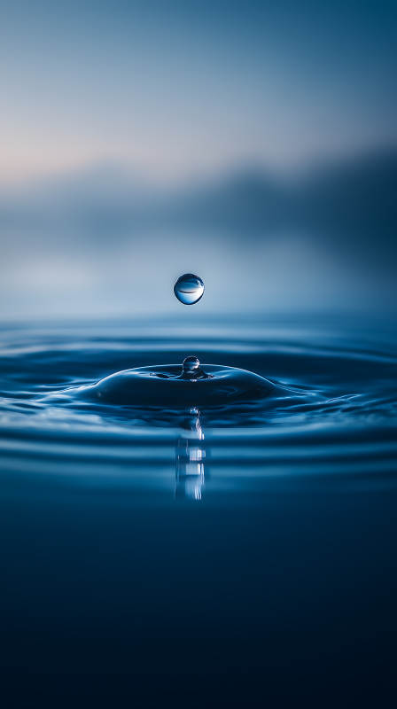 水滴撞擊瞬間-圖片