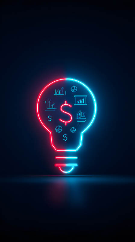 發光燈泡金錢分析-圖片