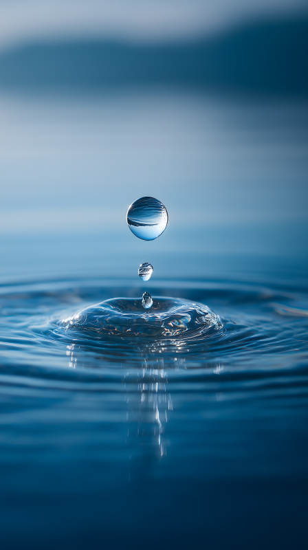 水滴漣漪瞬間凝固-圖片