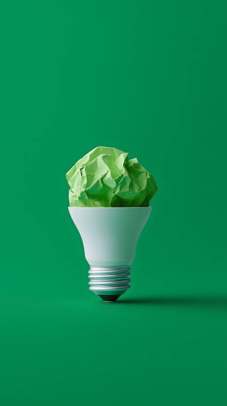綠色創意燈泡-圖片