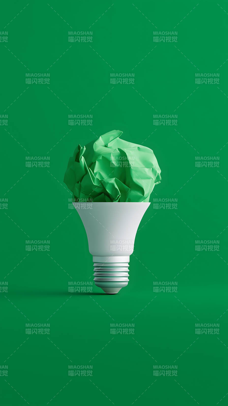 創意綠色燈泡-圖片