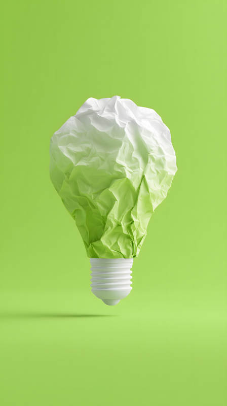 綠燈泡創意-圖片