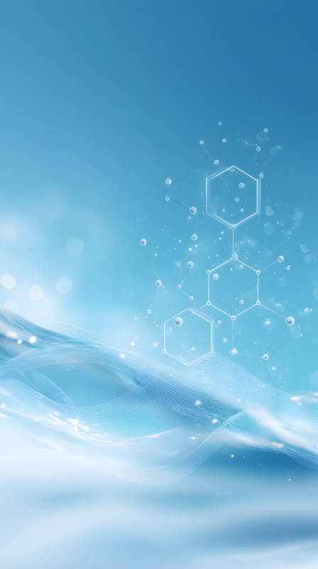 藍色科技分子-圖片
