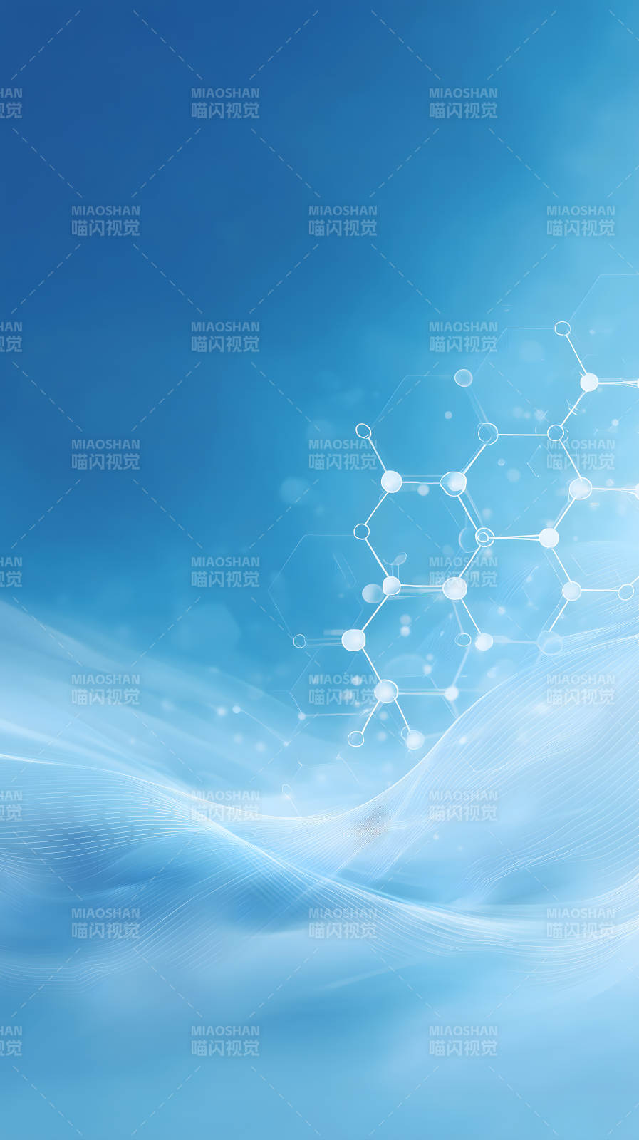 科技藍圖分子結構-圖片