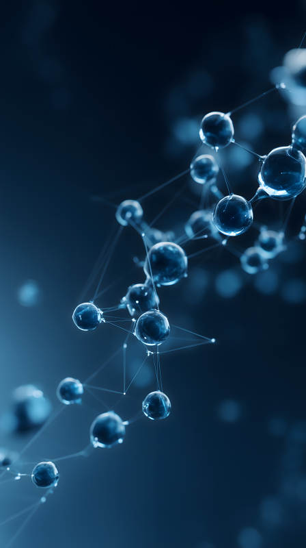 藍色分子結構圖-圖片