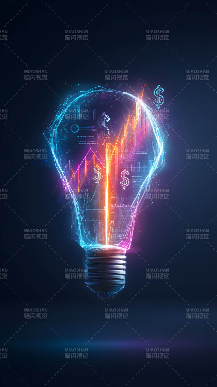 科技感十足的灯泡-图片