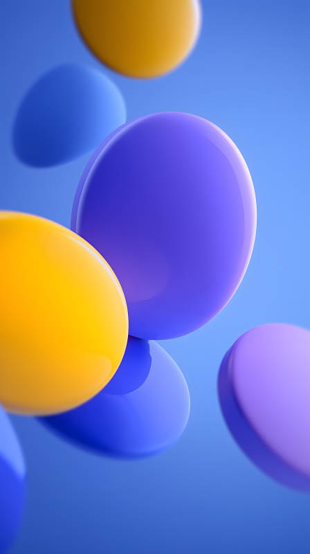 彩色球體懸浮-圖片