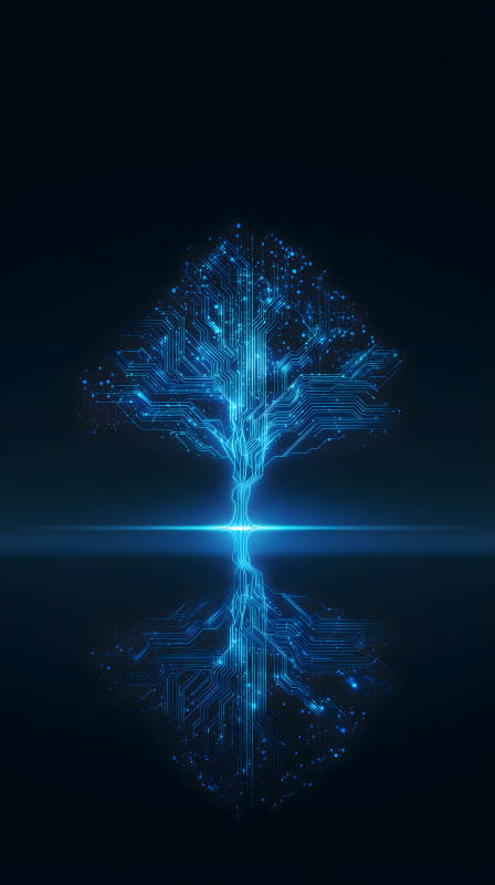 科技樹藍色電路圖-圖片